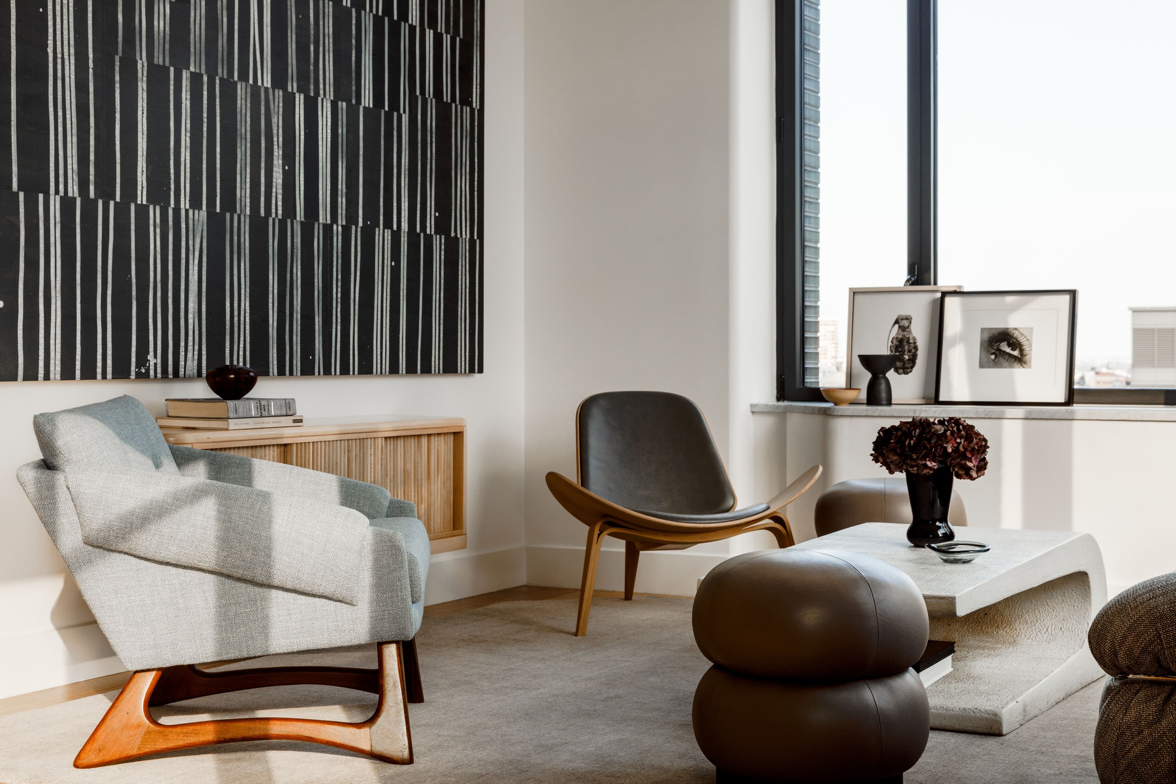 Greenwich West living room featured by Architectural Digest