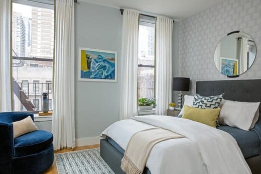 AskMen article image of a Peter Sandel bedroom in a compact apartment