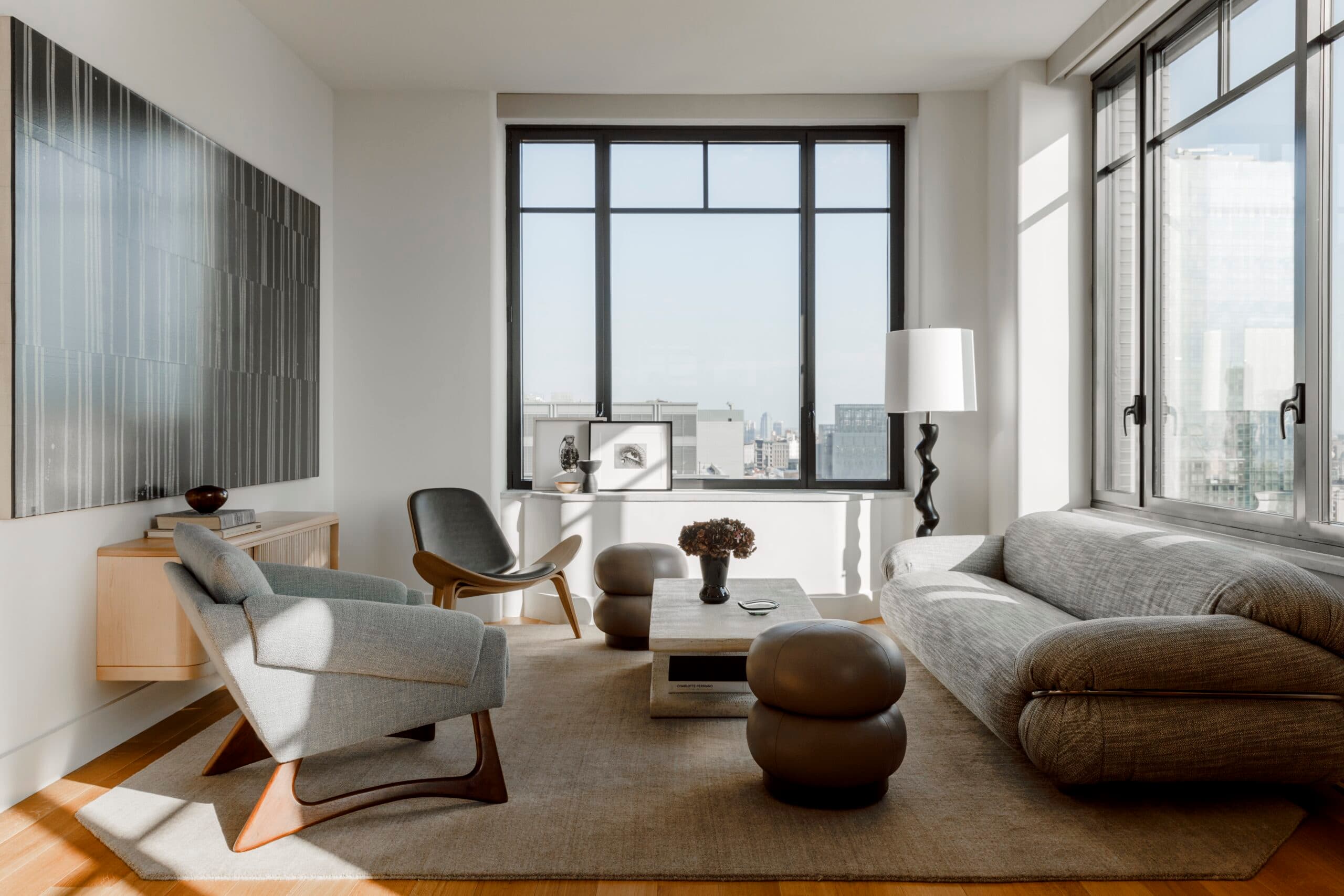Forbes article image of a Peter Sandel living room photographed by Max Burkhalter